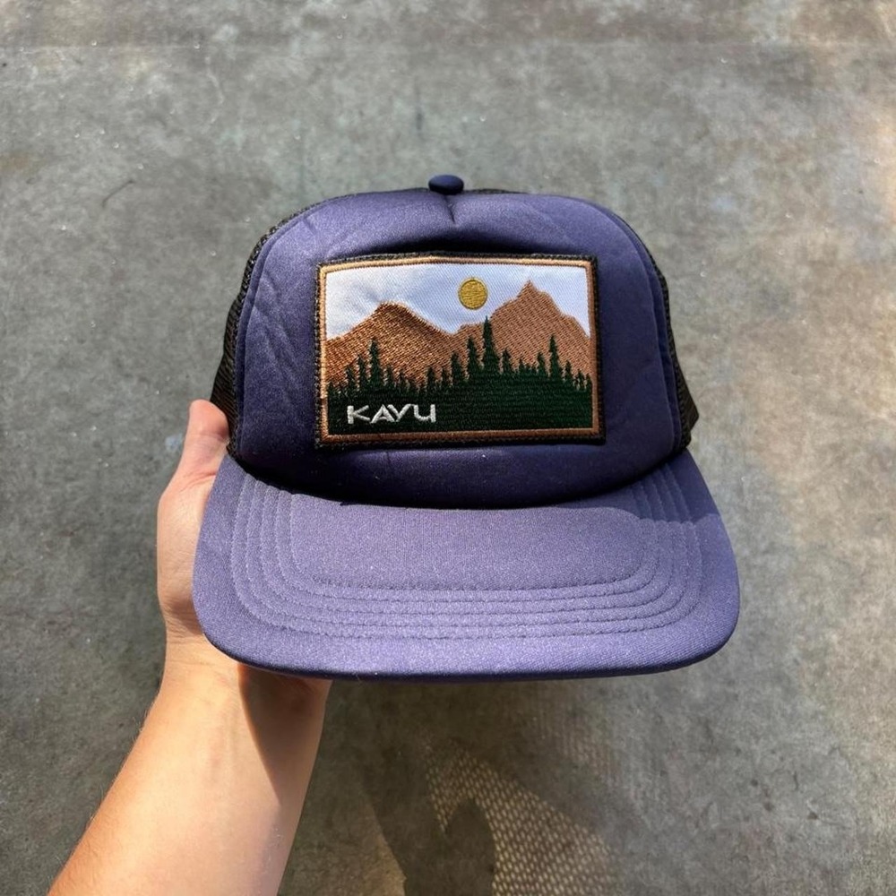 Kavu purple trucker hat with adjustable strap